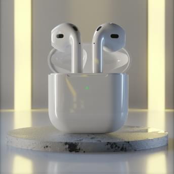 Пример рендера 3D AirPods